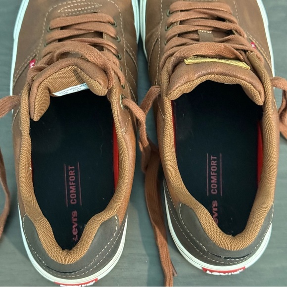 Levis Strauss Men's Brown Leather Casual Sneakers Size 9 - Picture 8 of 8